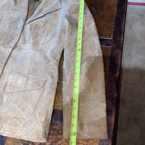 American Flirt Patch Leather Button Closure Jacket Medium - Picture 9 of 12